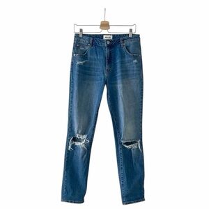 ROLLA’S Miller Mid High Rise Slim Jean Size 29 Distressed Denim